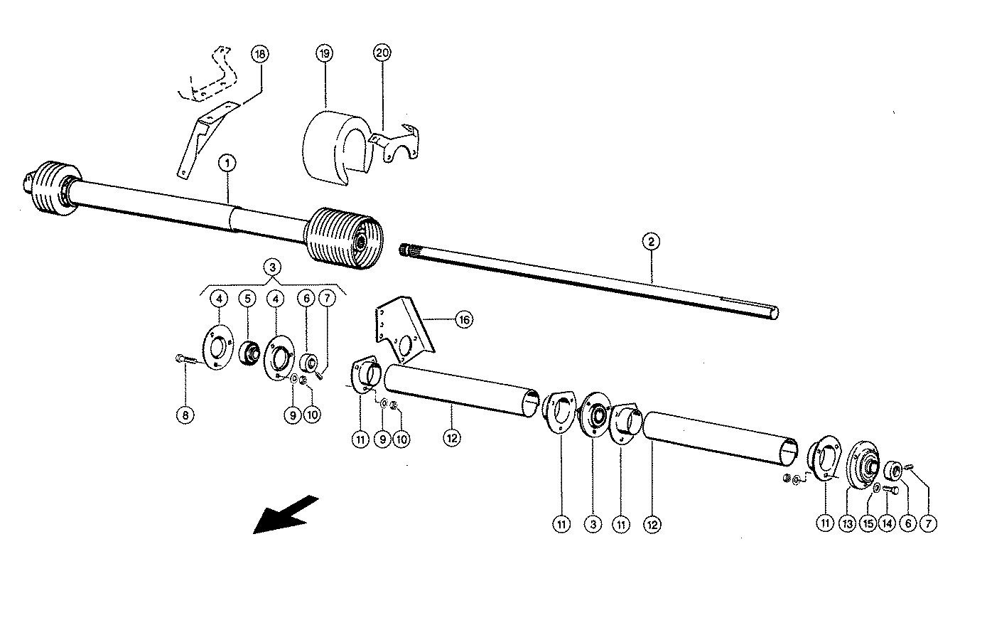 Лівий контрпривід жатки (6.6 м) комбайна CLAAS Lexion