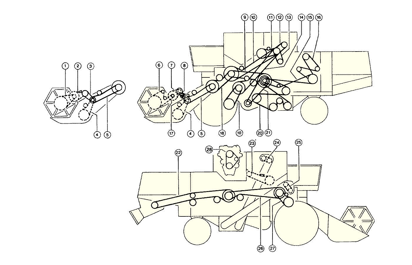 Елементи приводу комбайна CLAAS Dominator 58SP
