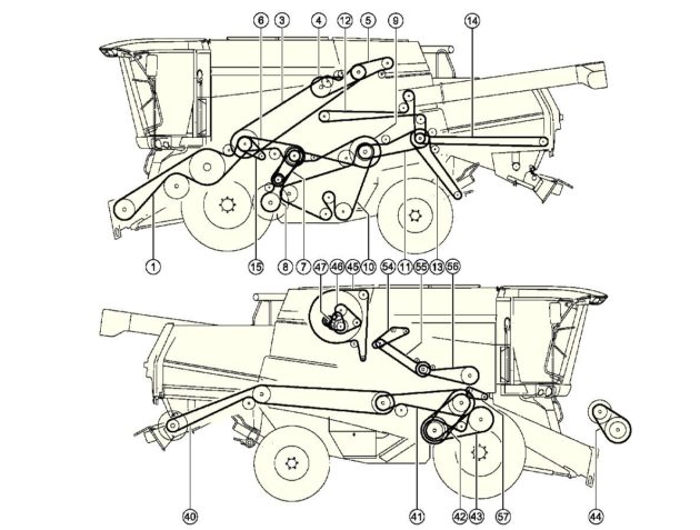 Елементи приводу комбайна TUCANO 320