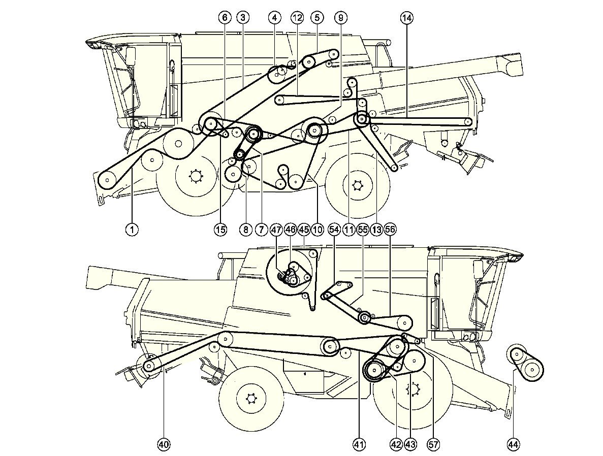 Елементи приводу комбайна TUCANO 320