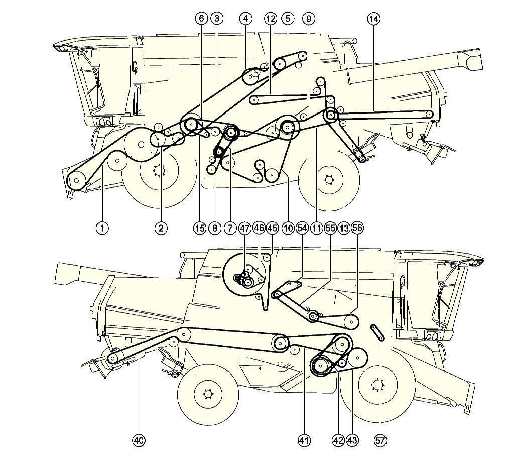 Елементи приводу комбайна TUCANO 440