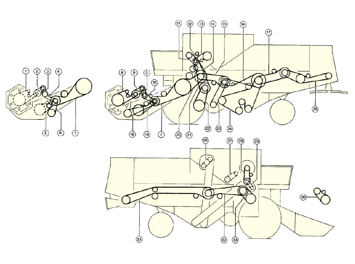 Елементи приводу комбайна CLAAS Dominator 56